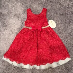 American Princess Red Lace Formal Dress